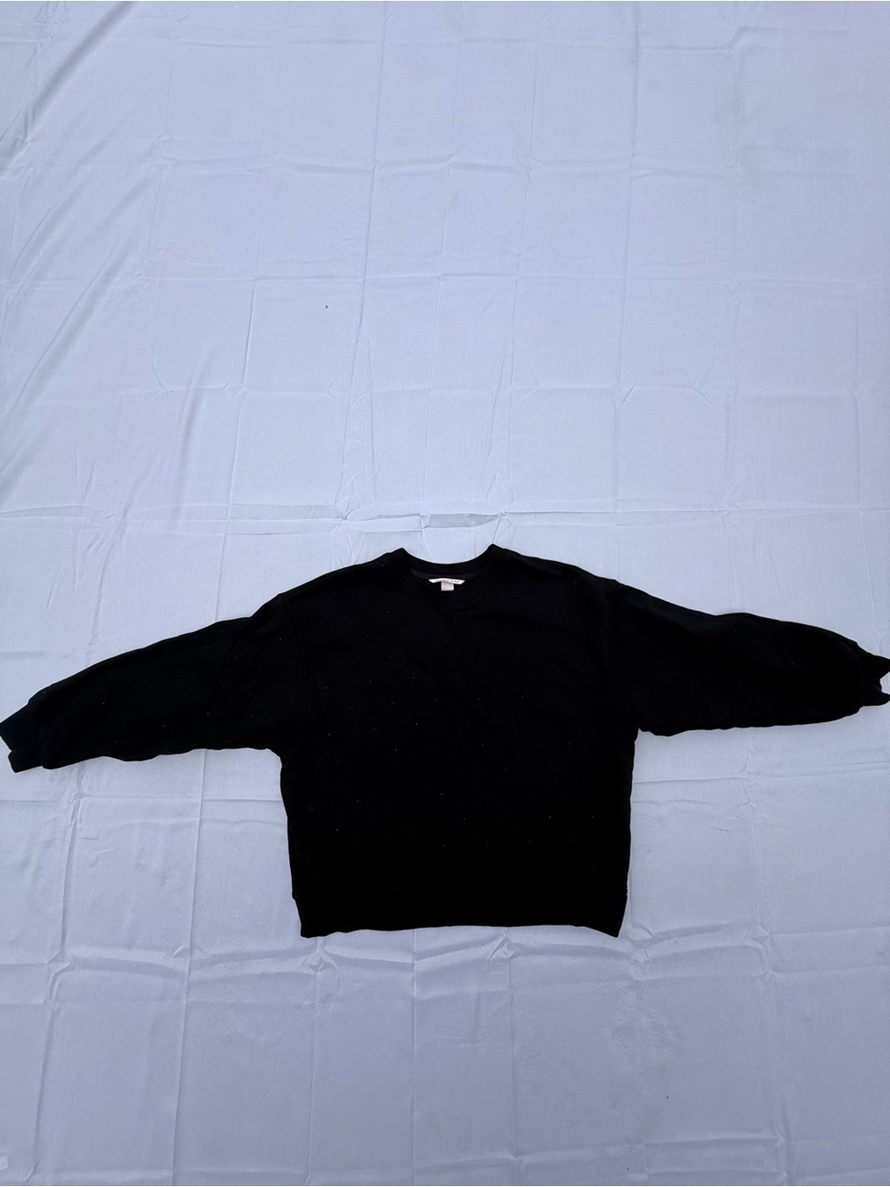 #72 Victoria’s Secret  Black Crewneck Sweater with black rhinestones-size(L)